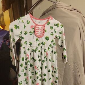 Floral Kids Casual Dress - White and Pink